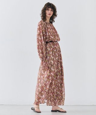 BEIGE， 【洗える】BORONIA / フラワーシフォンブラウス Pink Print