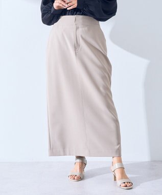 YECCA VECCA タイトロングスカート Gray Beige