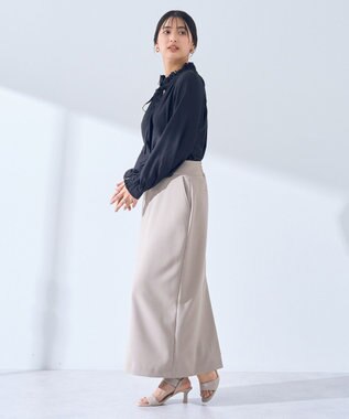 YECCA VECCA タイトロングスカート Gray Beige