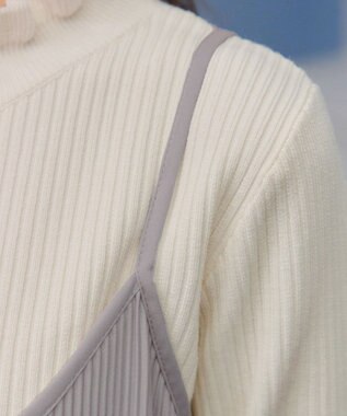 Tiaclasse 【洗える】プリーツキャミワンピース グレージュ