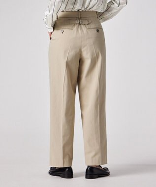 Paul Smith コットンギャバジン タックパンツ ライトベージュ