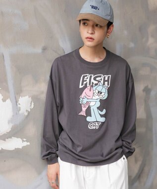 WEGO 【ユニセックス着用ITEM】アニマルキャラBIG　T（LS） スミクロ