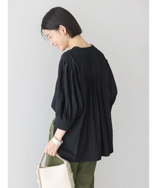 AMERICAN HOLIC 接触冷感　袖ボリュームブラウス Black