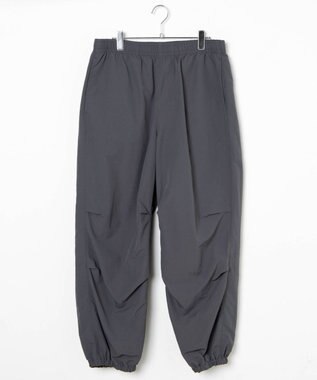 WEGO 【ウエストゴム/手洗い可】ナイロン　トラックパンツ ダークグレー