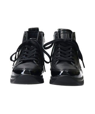 INTER-CHAUSSURES 【BUSSOLA】サイドジップハイカットスニーカー ブラック