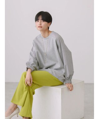 AMERICAN HOLIC イージーケア異素材ポンチプルオーバー Light Gray Mixture