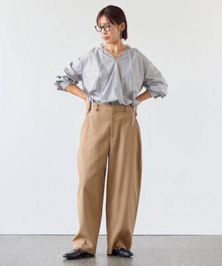 UNFILO カーブワイドパンツ キャメル