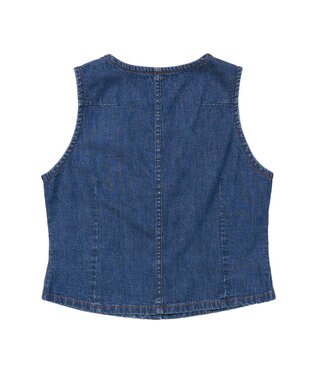 woadblue 【157】Short GILET デニムジレ VINTAGE BLUE