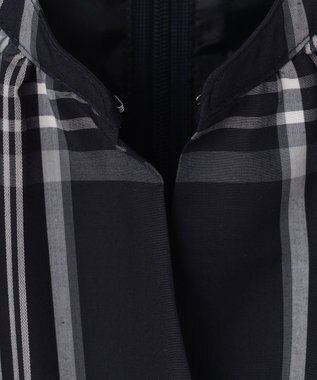 J.PRESS LADIES L 【洗える】コンパクトチェック ワンピース ネイビー系3