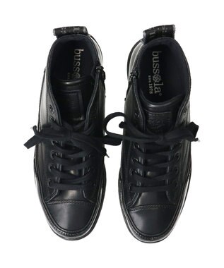 INTER-CHAUSSURES 【BUSSOLA】サイドジップハイカットスニーカー ブラック