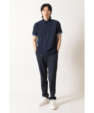 DAKS ダブルカラー スポーティーポロ ネイビー