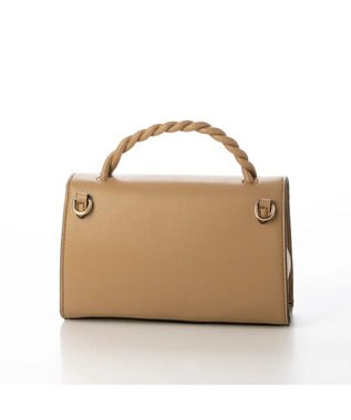 UNBILLION cachecache ねじりハンドルおこし金具2wayミニショルダー ベージュ