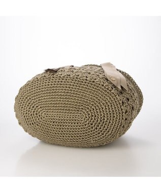 UNBILLION カシュカシュ cachecache / 下がりグログラン柄編みトート カゴバッグ オーク