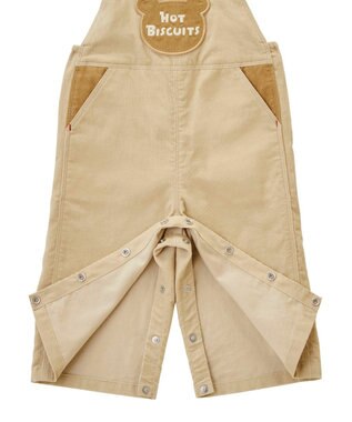 MIKI HOUSE HOT BISCUITS コーデュロイ オーバーオール＆モックネックTシャツギフトセット【BOX付き】 ベージュ