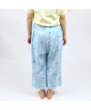 Mother garden しろたん パイル ステテコ 《しろたん&らっこいぬ 星くじら柄》レディース フリーサイズ ルームパンツ 部屋着 夏 夏物 フリーサイズ レディース 女性用 パイル生地 あざらし アザラシ かわいい キャラクター 水色