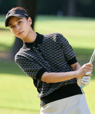 ZERO HALLIBURTON 【セットアップ可能】 モノグラム柄 ニットポロシャツ ZHG-W5A4d 85139