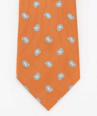 J.PRESS MEN 【VINTAGE JACQUARD COLLECTION】ペイズリー柄 ネクタイ オレンジ系8