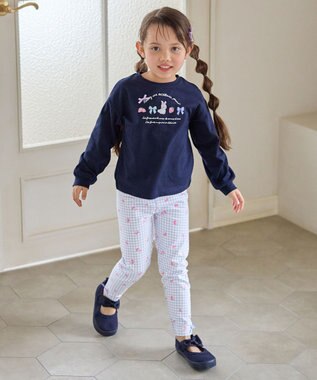 ANY KIDS 【Strawberry Collection】アートプリント 長袖Tシャツ ネイビー