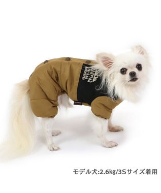 PET PARADISE ペットパラダイス 遠赤外線 オーバーオール 小型犬 茶系