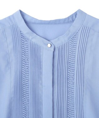YECCA VECCA スモッキングピンタックシャツ Blue