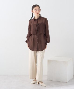 earth music&ecology 【接触冷感/UVカット】リラックスイージーパンツ Beige