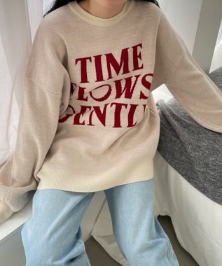 WEGO グラフィックBIGニットプルオーバー 柄8