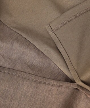 BEIGE， ZEOLITE / バックツイスト コンビトップス Taupe