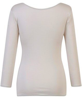 Wing あったかインナー 綿100％ 毛玉になりにくい 型くずれしにくい 【綿の贅沢 リッチ】 8分袖 長袖 秋 冬 EL4882 ウイング／ワコール シェルベージュ