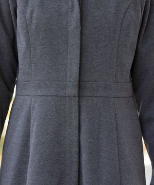 Tiaclasse ウール調フレアフードコート チャコールグレー