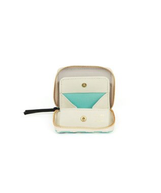 UNBILLION ペルケ perche×黒ねこ意匠 ROBIN / ジャバラカードウォレット サックスブルー