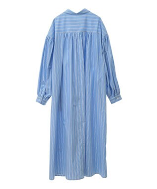 CRAFT STANDARD BOUTIQUE シワ軽減 /イージーケアシャツワンピース Stripe Sax