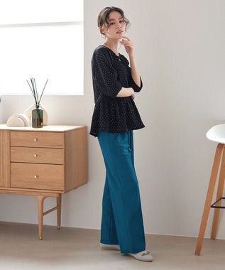 Tiaclasse 【おのののかさん着用】冷凛(ひやりん)カノコカットソーピンタックパンツ ブルー