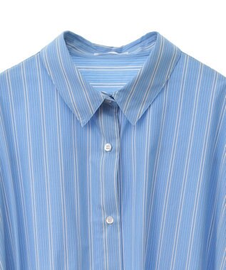 CRAFT STANDARD BOUTIQUE シワ軽減 /イージーケアシャツワンピース Stripe Sax