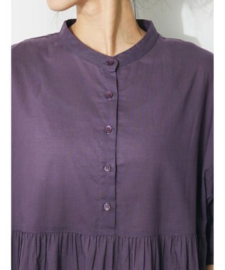 CRAFT STANDARD BOUTIQUE インド綿ティアードマキシワンピース Purple