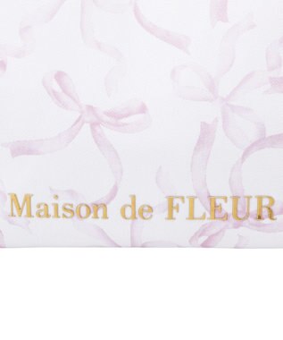 Maison de FLEUR 【保冷機能付き】リボン柄保冷バッグ Pink