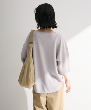 Green Parks 七分袖機能ニットプルオーバー Gray