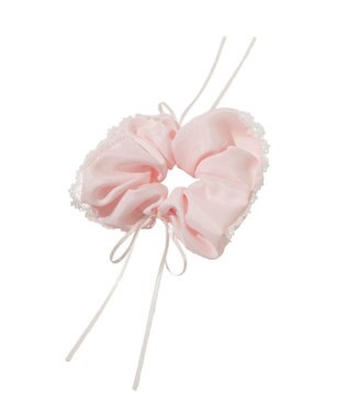 Maison de FLEUR レースリボンシュシュ Pink