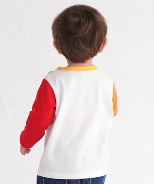 MIKI HOUSE HOT BISCUITS 【80-120cm】 カラフルロゴ 長袖Tシャツ マルチカラー