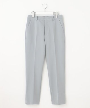 J.PRESS LADIES 【洗える】40/2NEWESTバックピーチ テーパード パンツ サックスブルー系