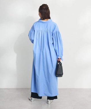 CRAFT STANDARD BOUTIQUE シワ軽減 /イージーケアシャツワンピース Sax