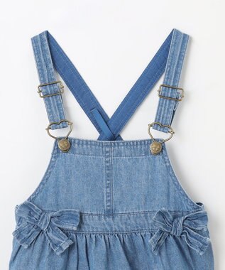 ANY KIDS ティアード デニムジャンパースカート ブルー