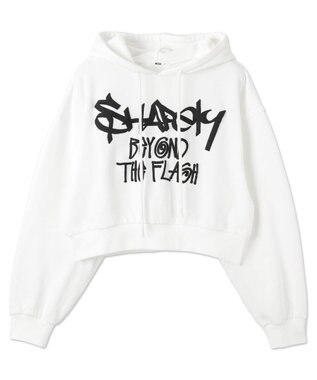 WEGO ハンドライティングショートパーカー ホワイト