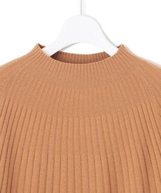 23区 セミウーステッド モックネック ニット キャメル系