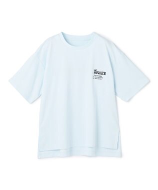 UNFILO 【VERY掲載】BEAUTY FORM-T cotton ロゴ ハーフスリーブ Tシャツ ライトブルー