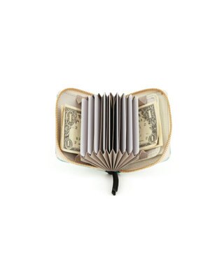 UNBILLION ペルケ perche×黒ねこ意匠 ROBIN / ジャバラカードウォレット サックスブルー