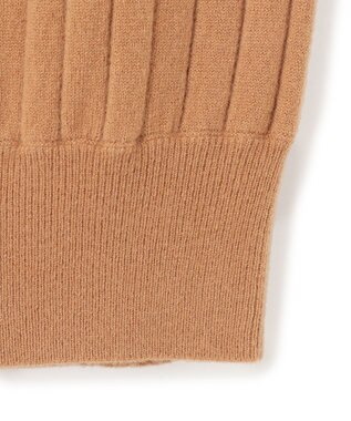 23区 セミウーステッド モックネック ニット キャメル系