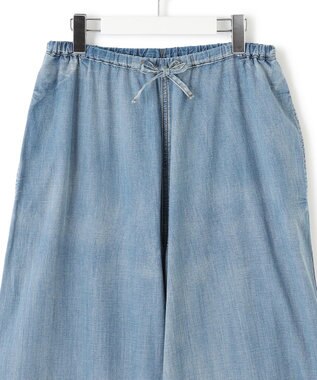 J.PRESS YORK STREET 【WOMEN】ダンガリーワイド デニムパンツ ダルブルー系
