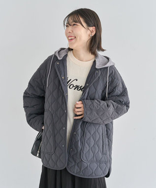 Green Parks ２ＷＡＹニットフードキルティングブルゾン