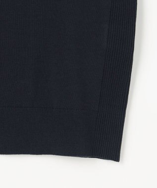 J.PRESS LADIES COTTON ACETATE DRY クルーネック カーディガン ネイビー系