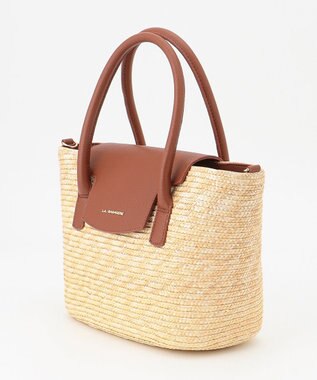 LA BAGAGERIE フラップ2WAYかごトートバッグ ナチュラル